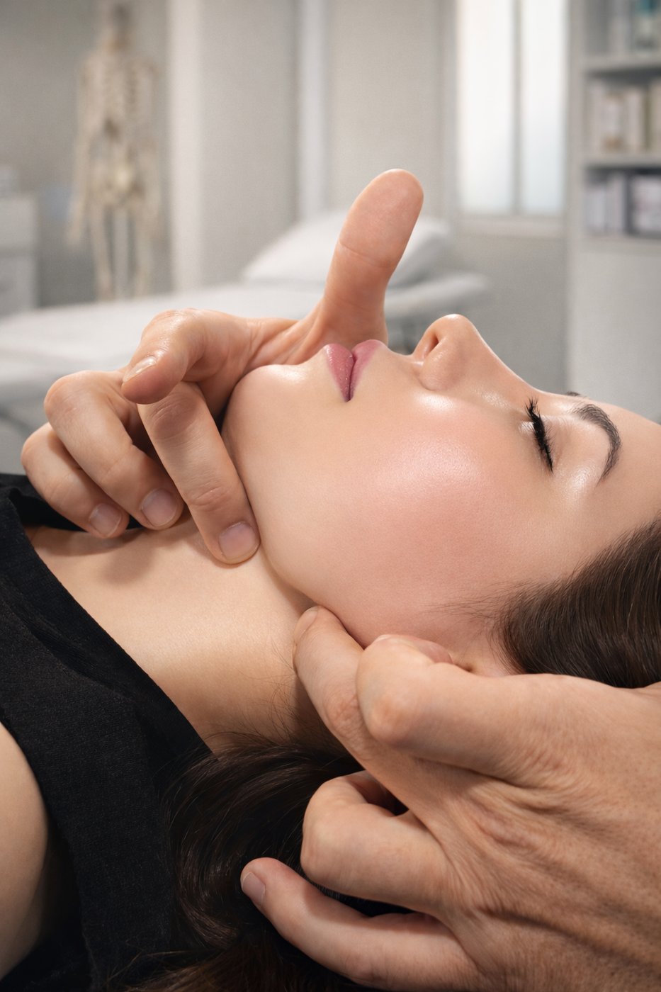 Terapia manual polivagal en rostro y cuello